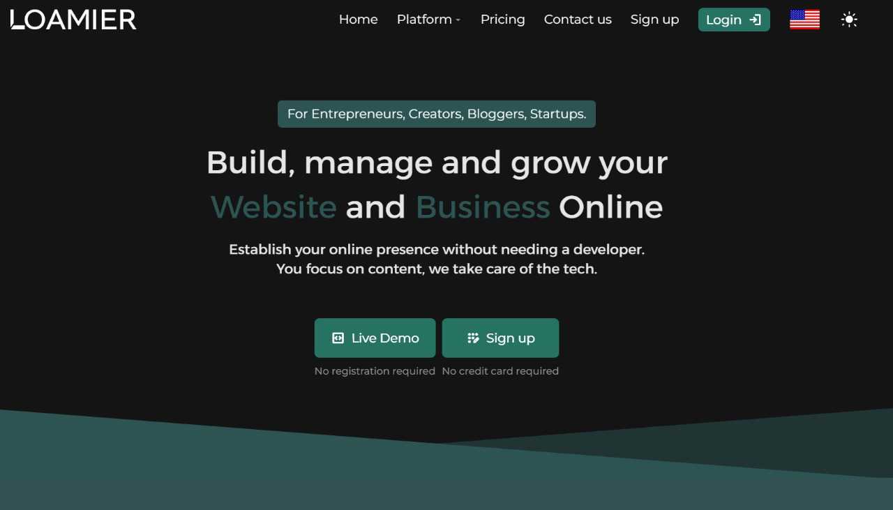 Loamier Home page